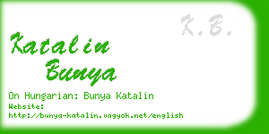 katalin bunya business card